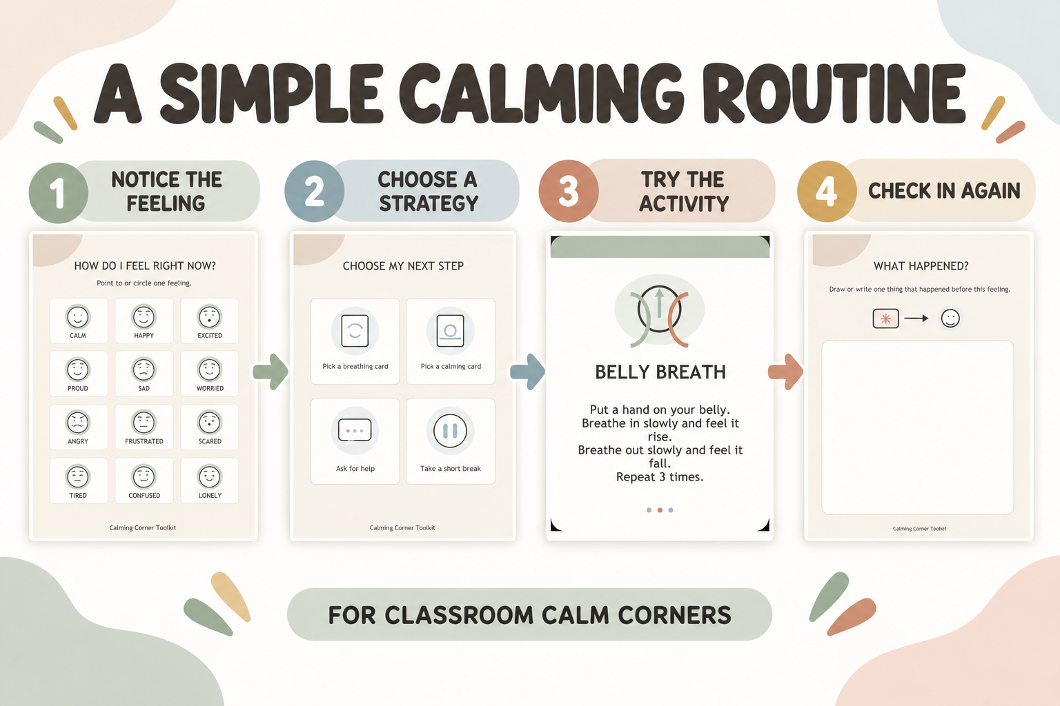 Calming Corner Classroom Toolkit - 60 Boho Neutral Resources preview 6