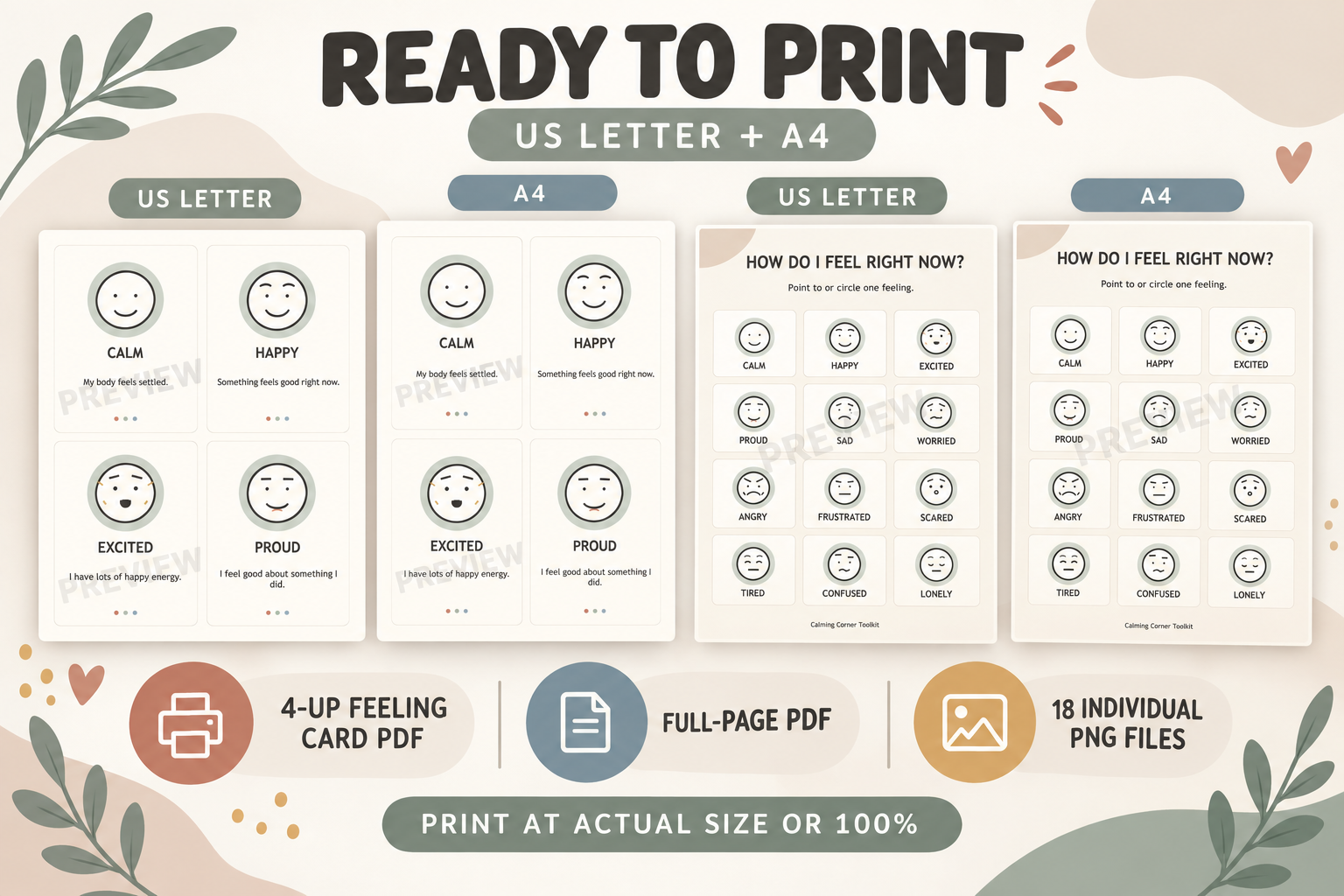 18 Feelings & Emotion Check-In Resources preview 5